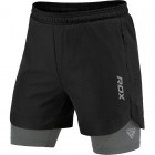 Шорти за ММА с клин - RDX T16 2-in-1 Compression MMA Shorts - MSC-T16BG